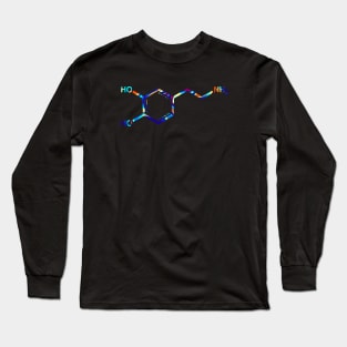 Psychedelic Dopamine Molecule Long Sleeve T-Shirt